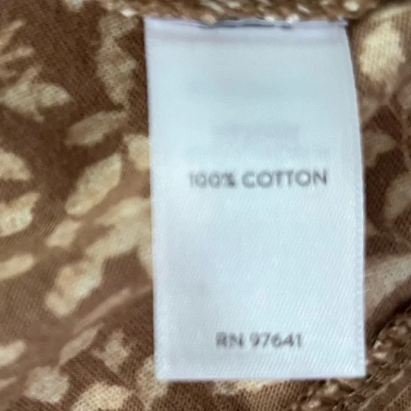 J. Jill Cream and Brown Floral Blouse - Picture 6 of 6